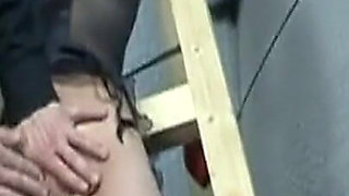 Chained Redhead MILF Bent Over and Drilled