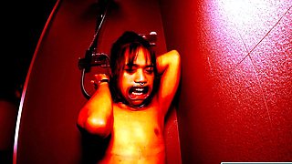 Femboy teen bondage and pissing on body