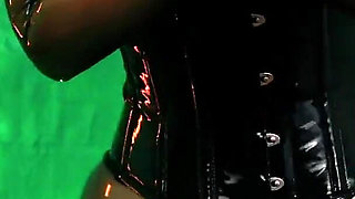 Sexy Latex Model with Curvy Body Rubber Erotic Teasing
