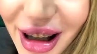 Naughty blonde teen girl loves to use her toy
