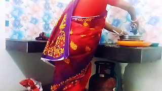 Busty Bhabi Gets Pounded in the Kitchen by Her Devar.