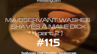 (part2) Maidservant Shaves a Male Dick