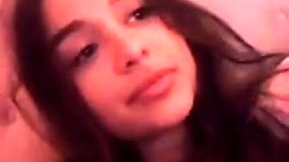 Brunette seductress working her big boobs and hot ass
