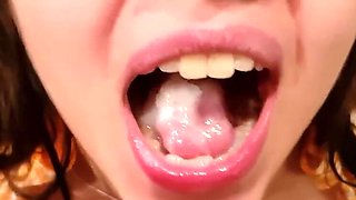 Homemade Cum Swallow Compilation - Close Up Blowjob & Cumshot #1 with Amateur Girl Chu-Chubi