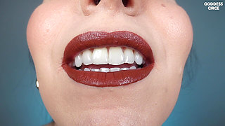 Inhale My Smoke - Close-up of My Mouth and New Sexy Lipstick