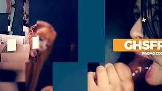 Blonde Sophia Burns Gags on Massive Big-Cock Loads at Gloryhole While Deepthroating Cock After C