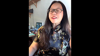 Chainsmoking Asian Confessions: Smoking 3 Cigarettes in Sexy Silk Cheongsam and Long Cigarette Holder