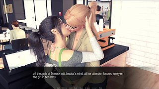 Hot blonde with big boobs in a 3D erotic adventure