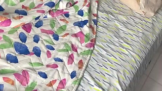 A normal day at home with an unexpected visit from the neighbor