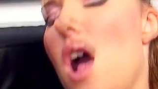 Teen Jessica is fucked in the ass by her step dad with a big cock