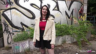 GERMAN SCOUT - German Cougar Ariel Rossi with Big Ass Pick Up for First Casting Fuck