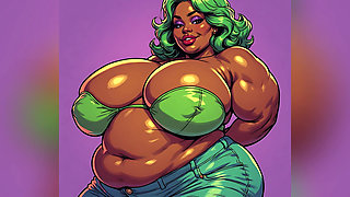 Chubby Black Women Art