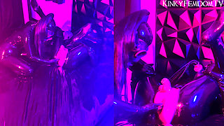 Latex Gas Mask Double Anal Fisting