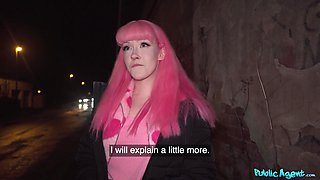 Pink haired babe hot video