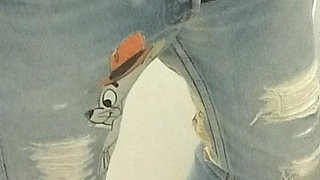 Denim jeans masturbation