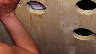 Gloryhole Challange with German Ginger and Latina Teen with Stranger Guys