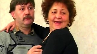 The Old Milf Gets Fucked Hard By Two Cocks