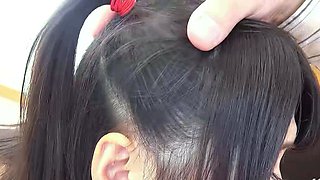 Petite Japanese Virgin Teen 18 seduce to First Blowjob