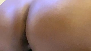 Fetish slut in stockings gapes her ass using toy
