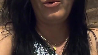 Ripped Shiny Nylon Jumpsuit in the Bathroom. Cum Cleanup, Dirty Dancing and Pee Play