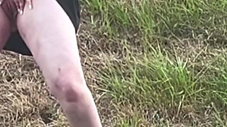 Outdoor Female Exhibitionist: Hitchhiking Flash