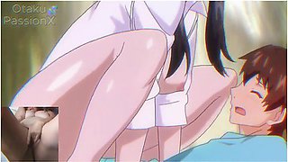 Big Titted Aunt Gives Blowjob To Hentai Virgin And He Spits Cum On Her Face!!