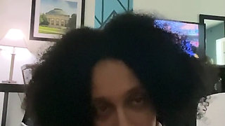 Leena Rayz - Slave with tiny and pretty hands strokes a shiny white cock