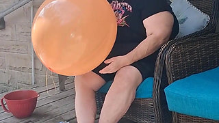 Big Beauty Nurse Vicki Has a Request to Blow up a Huge Balloon
