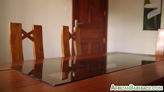 African solo twink jerks sturdy black cock after studying