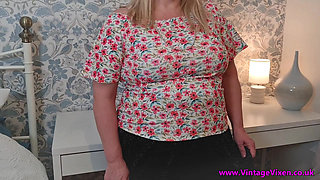 Vintage Bra and Panties - Mature BBW STEPMom STEPAunt Wife Cheat Slut