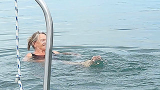 Granny Goes Swimming in a Sexy Swimsuit