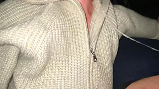 She Let Me Cum in Her Mouth, Sloppy Blowjob in Car on Public Parking, with Deepthoart