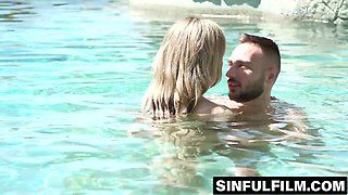 Ella Reese opens her legs wide for Milan at the beach