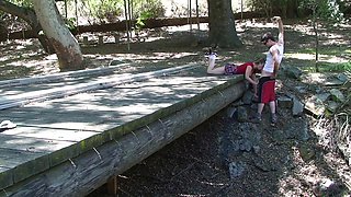 Blonde hooker blows hiker on trail - Erin Electra