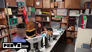 Shoplifter Teen Brunette Gets Hard Punishment - Officer Ryan Mclane Cums Inside Her Tight Pussy