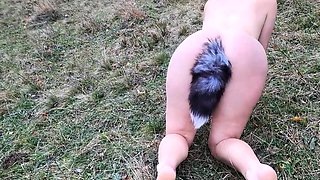 Naked Teen Girl With Small Tits and Big Ass in the Mountains