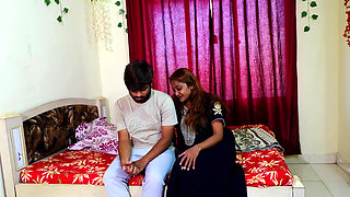 Sad stepson learns to masturbate after his busty stepmother teaches him