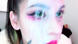 Amateur striptease and Solo masturbation