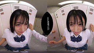 Japanese students explore intense VR classroom POV passion