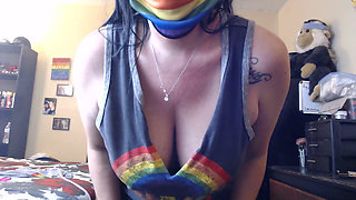 Cleavage titty tease flashing