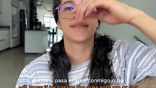 Latina teen seduces her math tutor instead of studying POV