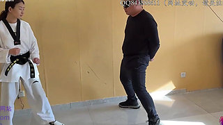 176cm, 78kg Karate Girlfriend Powerful Kick, Round 3