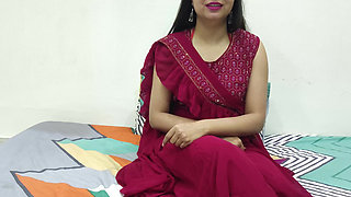 Hot Indian Saara Bhabhi Pussy Licking and Hard Fuck for Teaching First Sex to Devar.