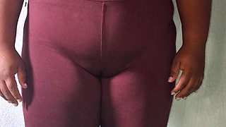 Hot mom of my friend wearing leggings to go to the gym