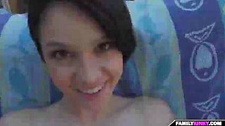 Step Sister Cadey Mercury Wants My Cock for Her Birthday - Blowjob & Handjob Fun