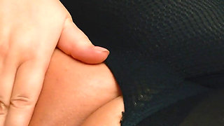 Sex Machine Fucking Chubby MILF in Torn Pantyhose