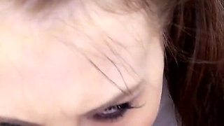 Sweet 18 year old teen Jenna Mae POV insatiable deepthroat blowjob and cum wallow