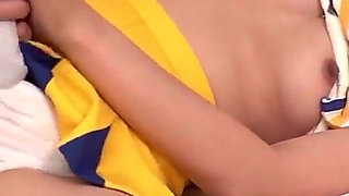 [national champion cheerleading squad, cutest 18-year-old] disguised as a model photoshoot, i give her my first ever massage of