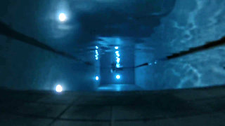 Underwater Swim at Night
