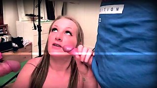 Teen brunette from play with dildo on webcam